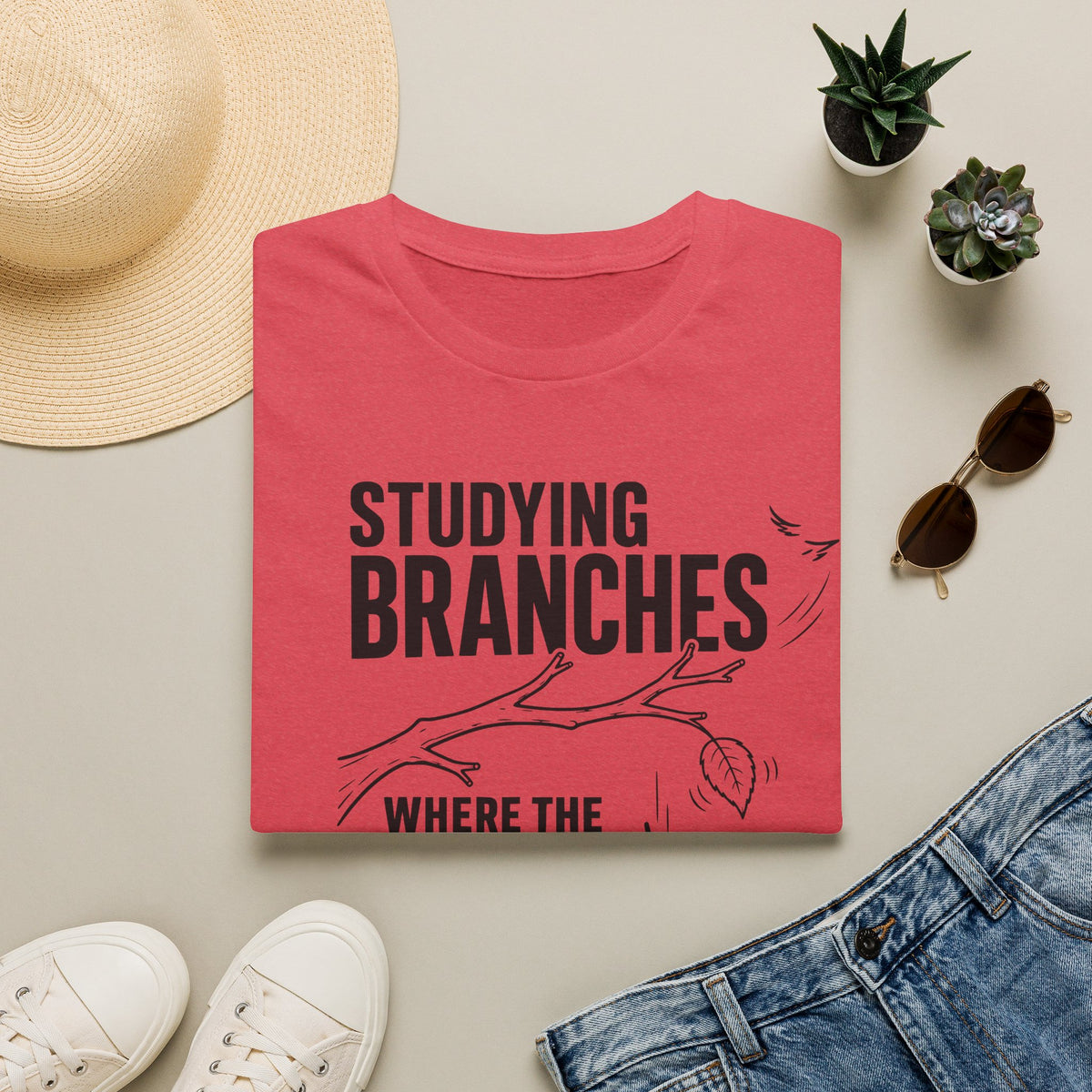 Studying Branches Where the Bird Had Been T-Shirt