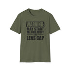 Warning May Start Talking About the Lens Cap T-Shirt