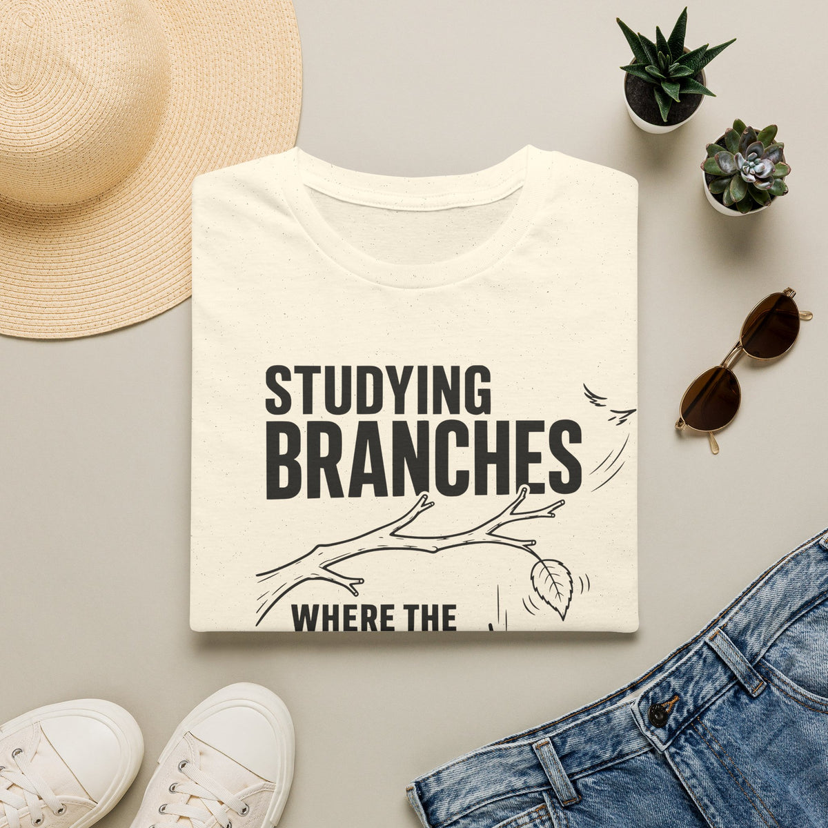 Studying Branches Where the Bird Had Been T-Shirt
