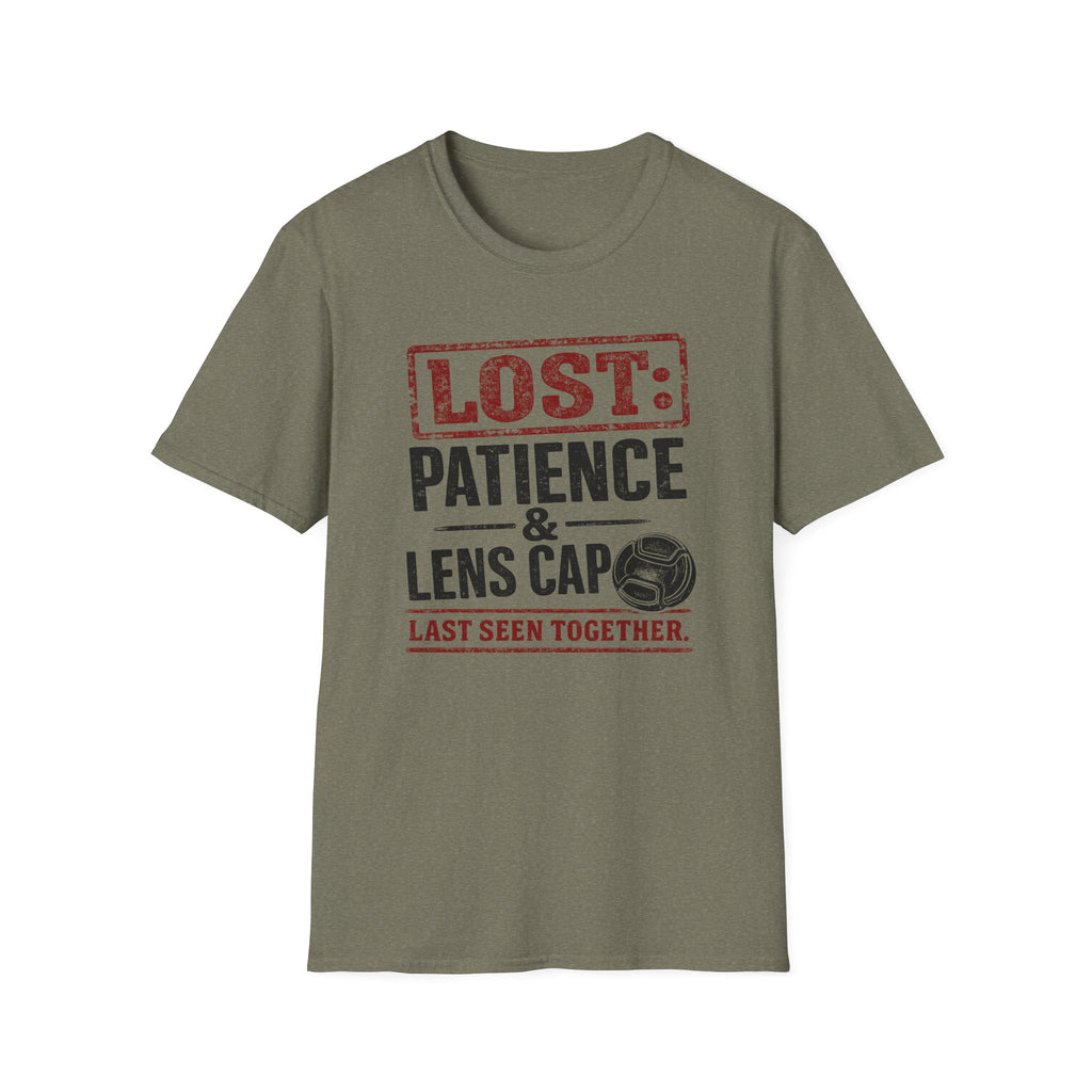 LOST: Patience and Lens Cap Last Seen Together T-Shirt
