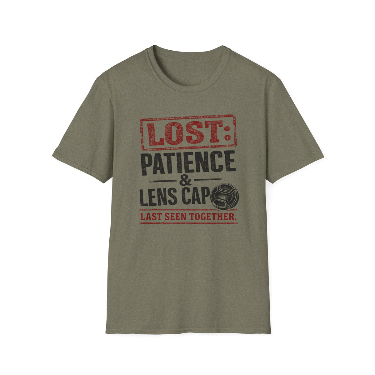 LOST: Patience and Lens Cap Last Seen Together T-Shirt