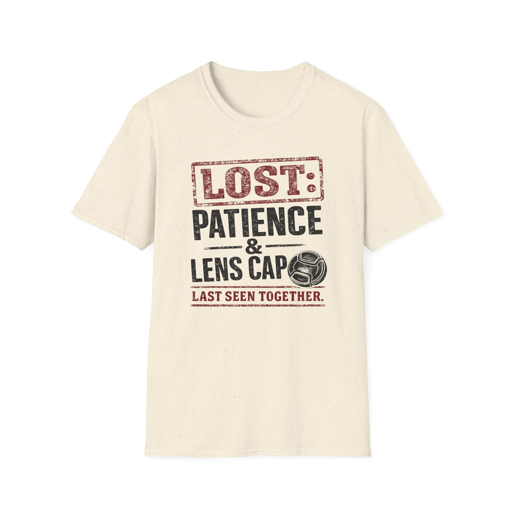 LOST: Patience and Lens Cap Last Seen Together T-Shirt