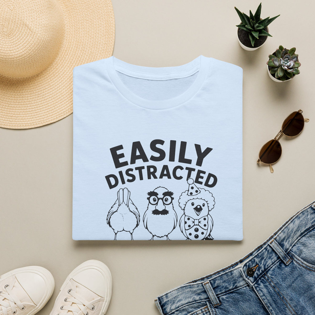 Easily Distracted By Birds T-Shirt