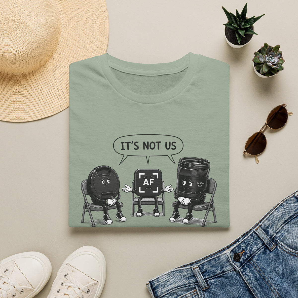 IT'S NOT US - Lens, Lens Cap, Auto Focus T-Shirt