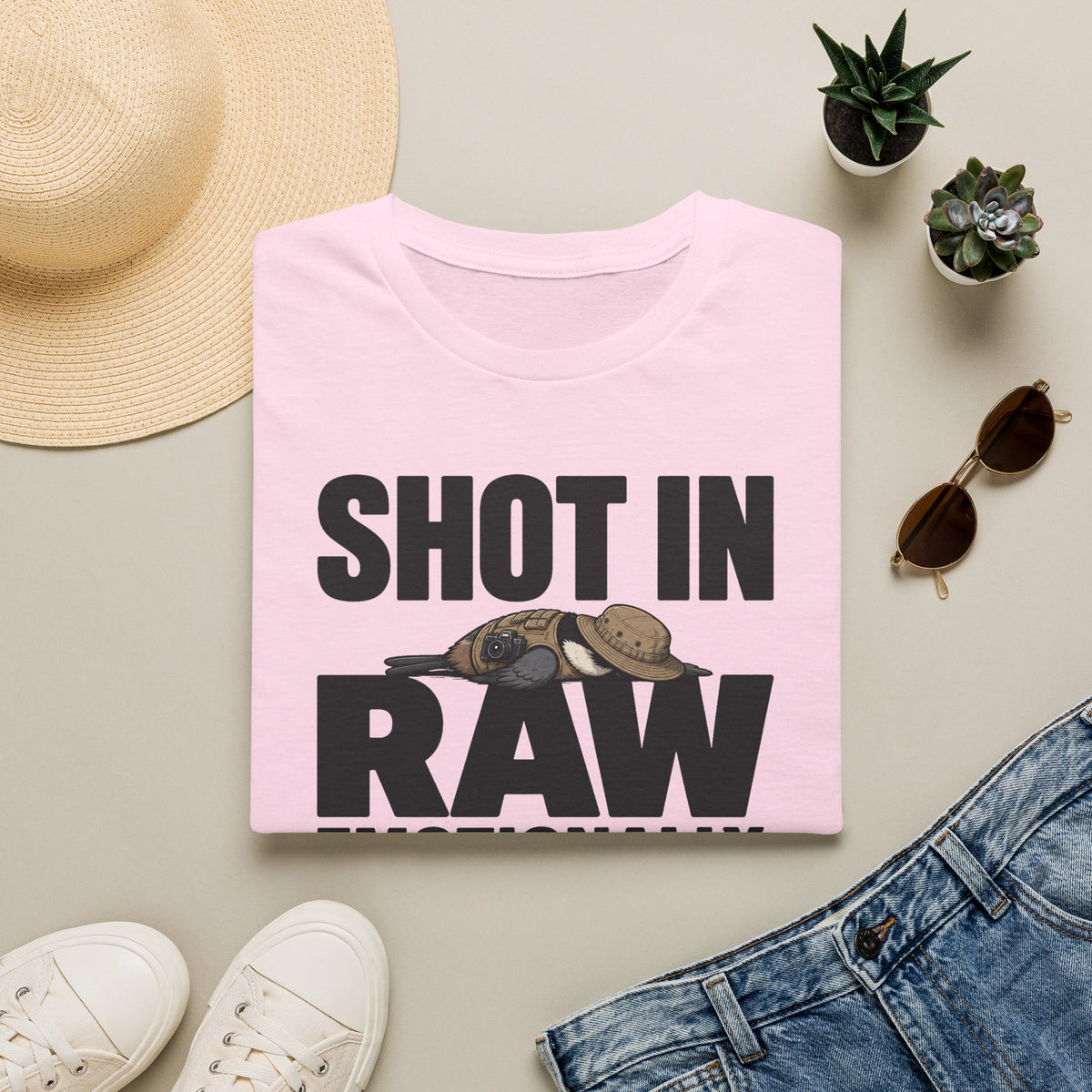 Shot In Raw, Emotionally Also Raw T-Shirt