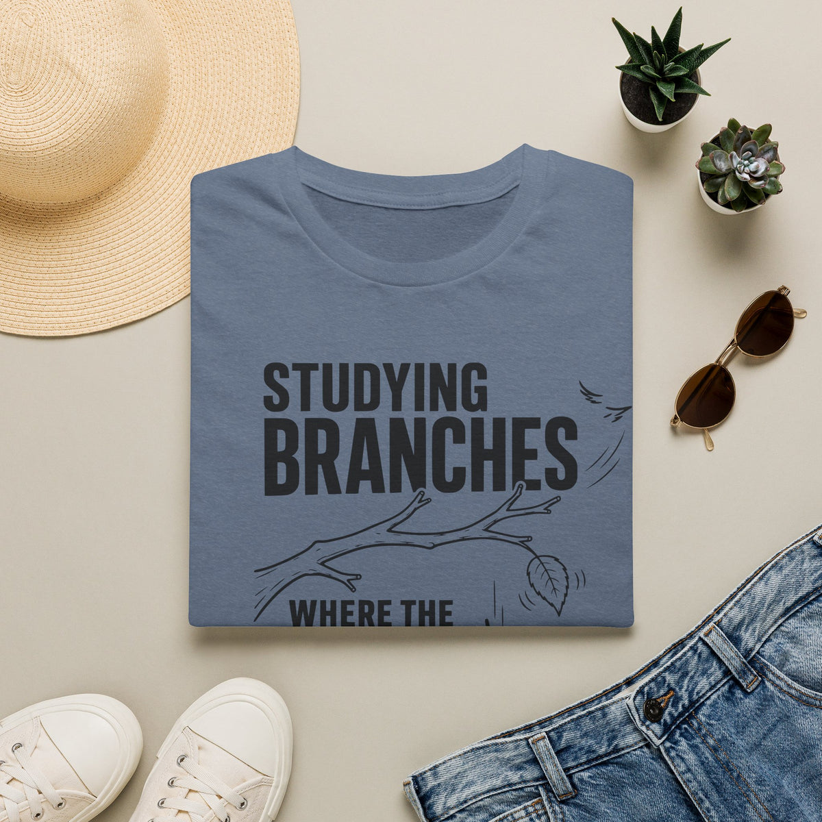 Studying Branches Where the Bird Had Been T-Shirt