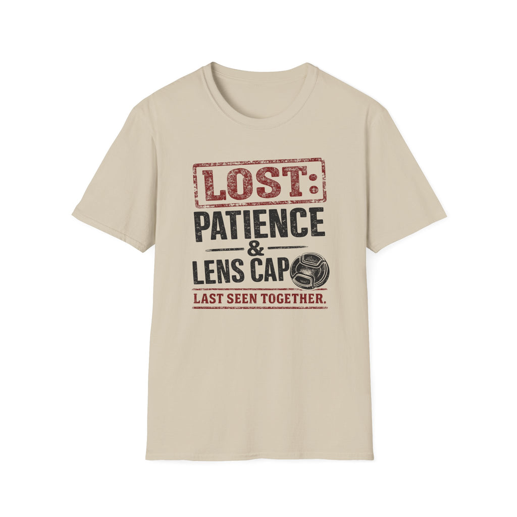LOST: Patience and Lens Cap Last Seen Together T-Shirt