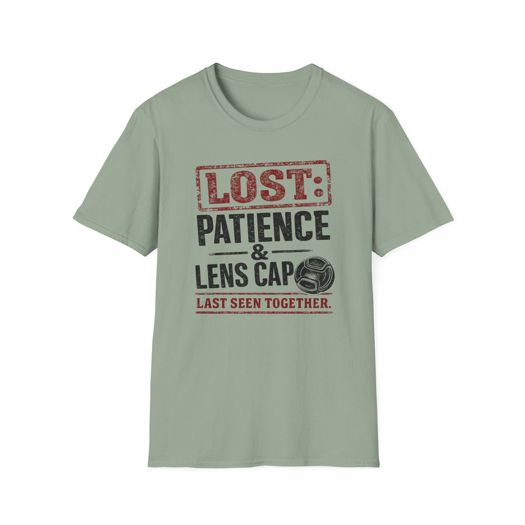 LOST: Patience and Lens Cap Last Seen Together T-Shirt