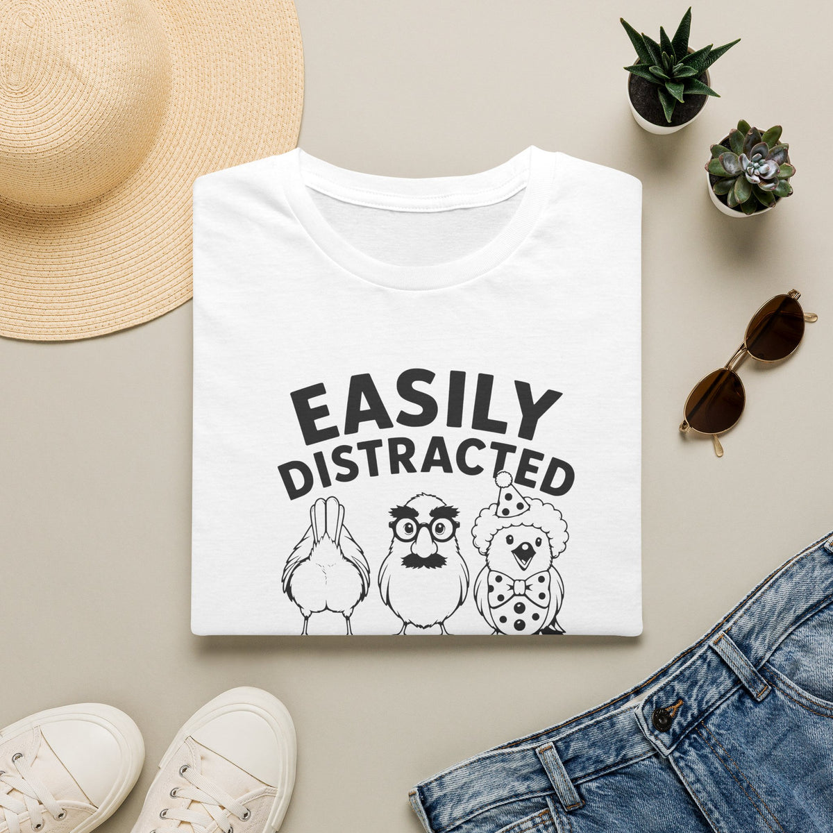 Easily Distracted By Birds T-Shirt