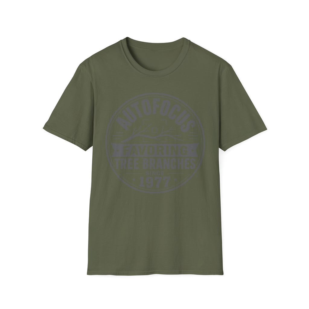 Autofocus:T-Shirt Favoring Tree Branches Since 1977
