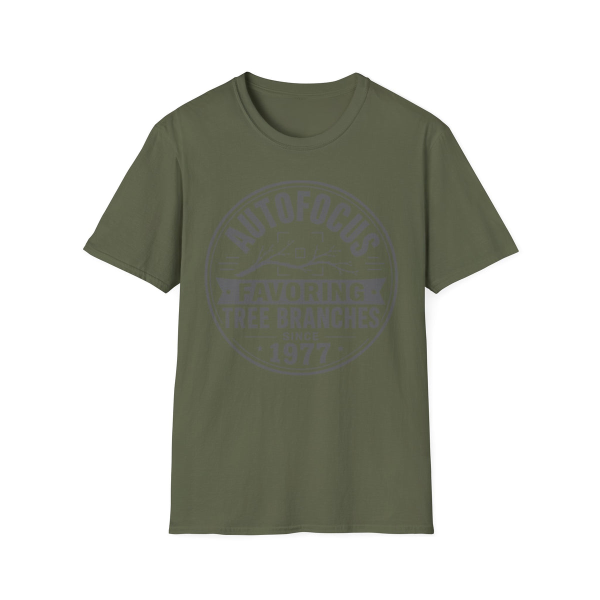 Autofocus:T-Shirt Favoring Tree Branches Since 1977