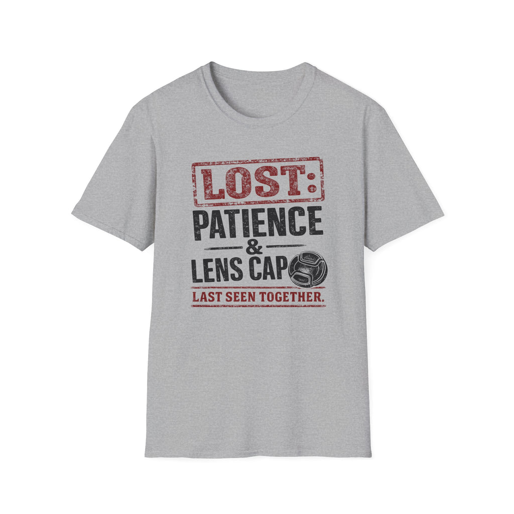 LOST: Patience and Lens Cap Last Seen Together T-Shirt