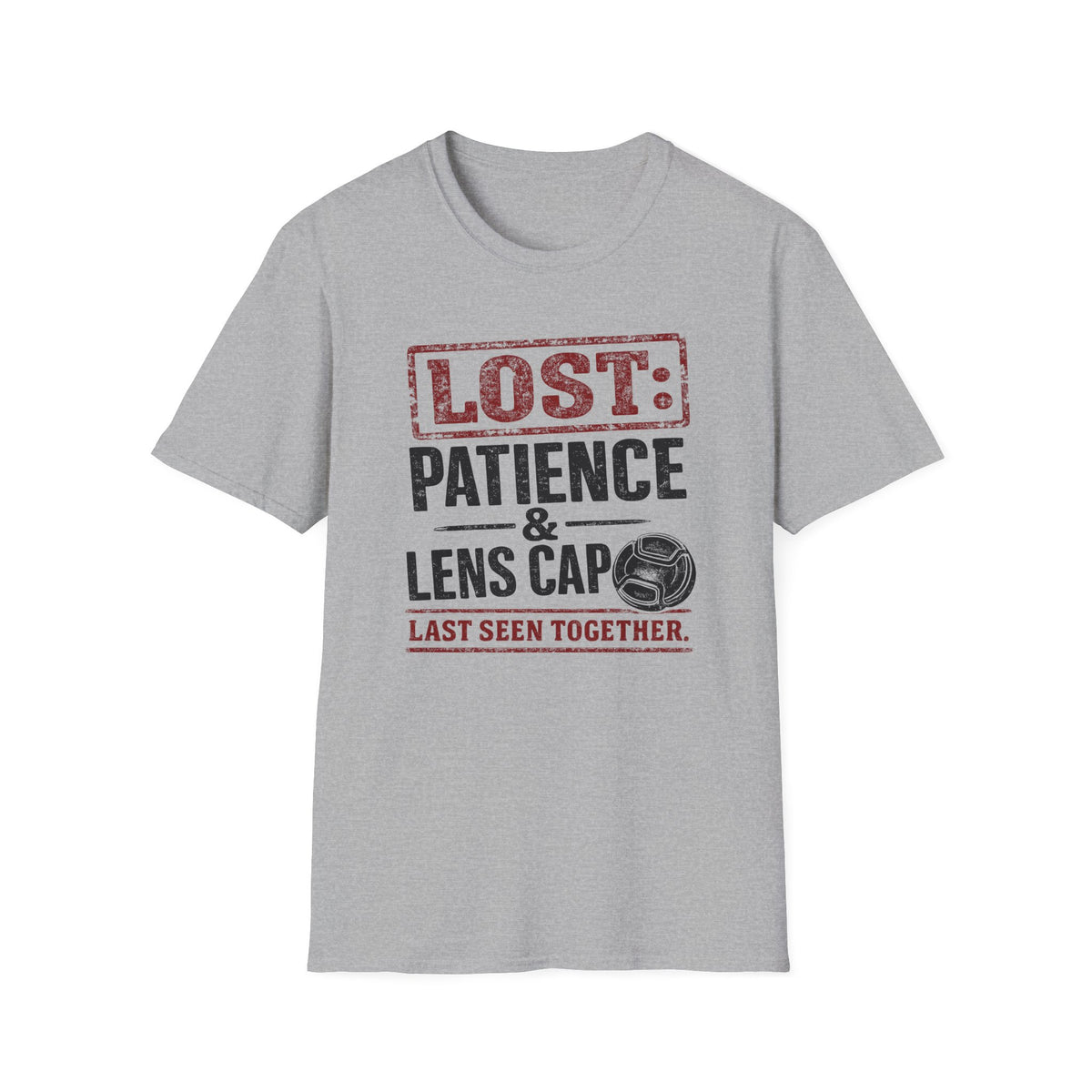 LOST: Patience and Lens Cap Last Seen Together T-Shirt