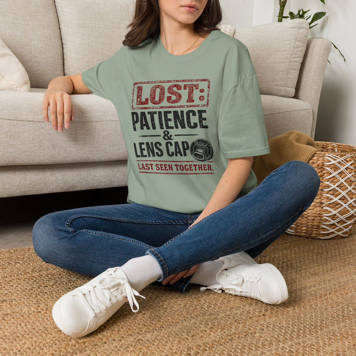 LOST: Patience and Lens Cap Last Seen Together T-Shirt